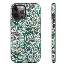 Load image into Gallery viewer, Purple Flowers and Eucalyptus Leaves Phone Case
