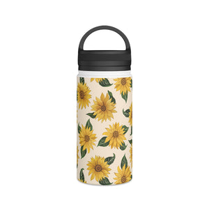 Summer Sunflower Handle Lid Water Bottle