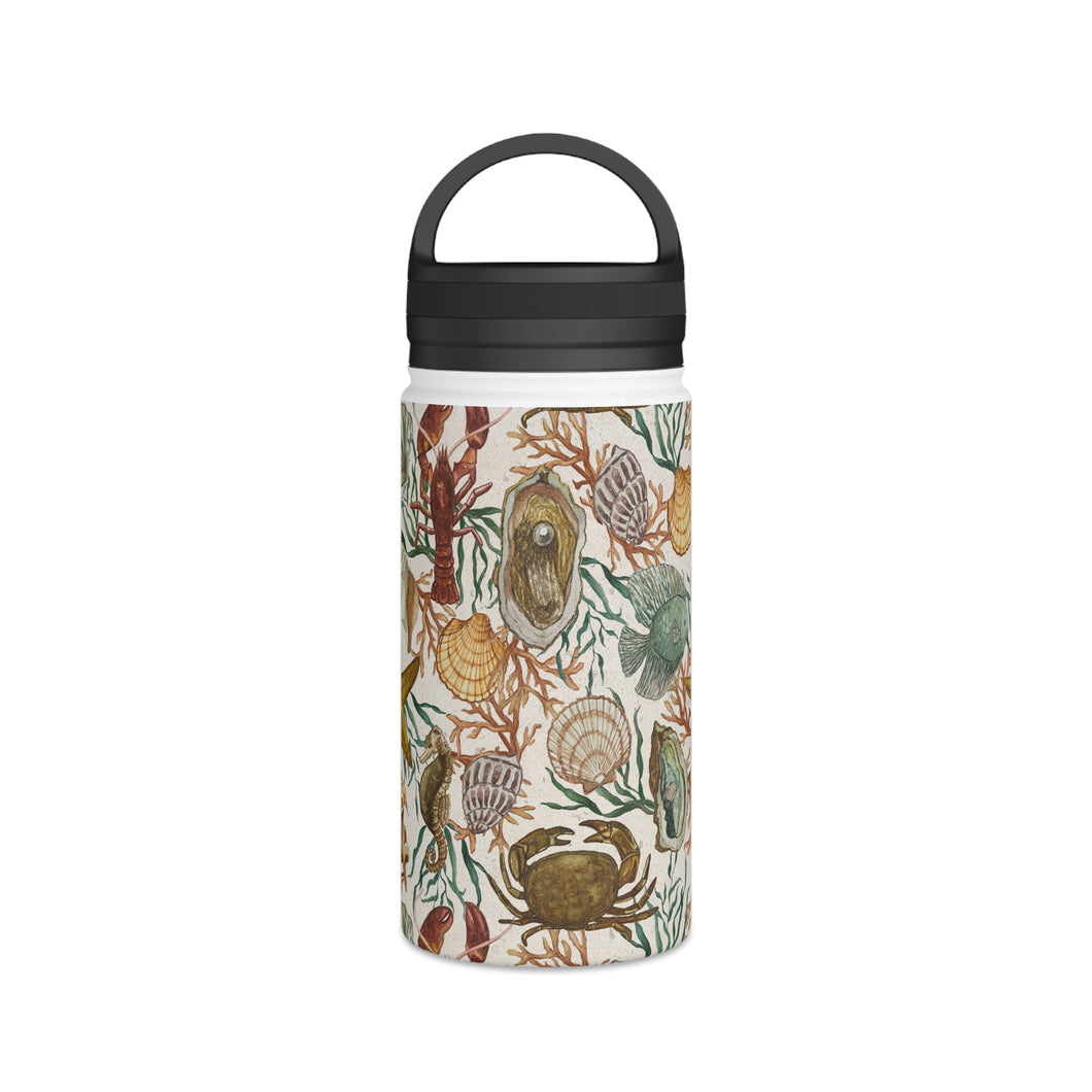 Coastal Creatures Handle Lid Water Bottle