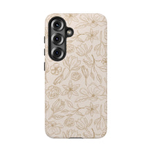 Load image into Gallery viewer, Gold Magnolia Phone Case