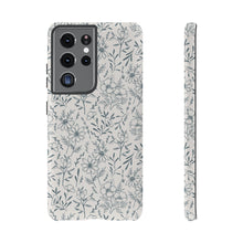 Load image into Gallery viewer, Blue Gray Flower Phone Case