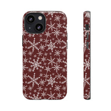 Load image into Gallery viewer, Red Snowflakes Phone Case
