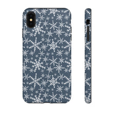 Load image into Gallery viewer, Blue Snowflakes Phone Case