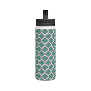 Turquoise Tile Handle Lid Water Bottle