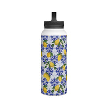Load image into Gallery viewer, Lemon Tile Handle Lid Water Bottle