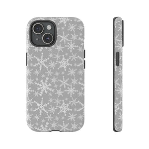 Gray Snowflakes Phone Case