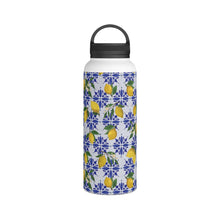 Load image into Gallery viewer, Lemon Tile Handle Lid Water Bottle