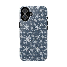 Load image into Gallery viewer, Blue Snowflakes Phone Case