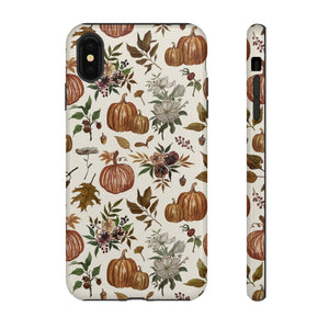 Fall Pumpkins, Flowers and Leaves Phone Case