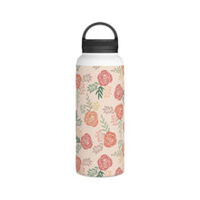 Load image into Gallery viewer, Warm Floral Handle Lid Water Bottle