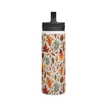 Load image into Gallery viewer, Watercolor Fall Leaves Handle Lid Water Bottle
