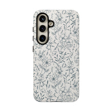 Load image into Gallery viewer, Blue Gray Flower Phone Case