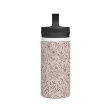 Load image into Gallery viewer, Pink Flower Handle Lid Water Bottle