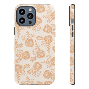 Light Orange Floral Phone Case