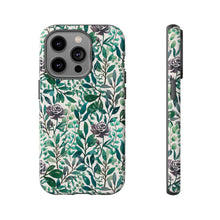Load image into Gallery viewer, Purple Flowers and Eucalyptus Leaves Phone Case