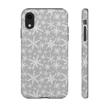 Load image into Gallery viewer, Gray Snowflakes Phone Case
