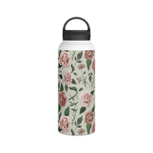 Load image into Gallery viewer, Wild Flower Roses Handle Lid Water Bottle