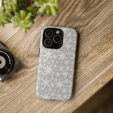 Load image into Gallery viewer, Gray Snowflakes Phone Case