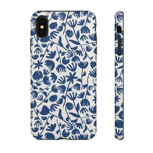 Dark Blue Floral Phone Case