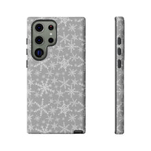 Load image into Gallery viewer, Gray Snowflakes Phone Case
