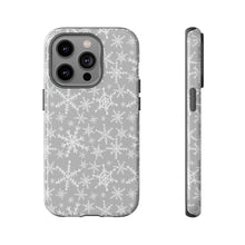 Load image into Gallery viewer, Gray Snowflakes Phone Case