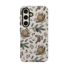 Load image into Gallery viewer, Winter Branches, Berries and Pine Cones Phone Case