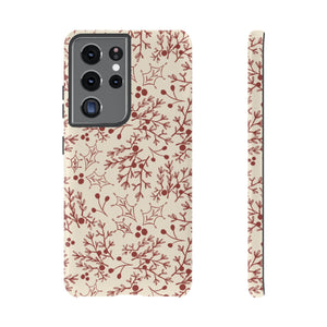 Red Christmas Branch Phone Case
