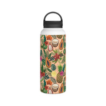 Load image into Gallery viewer, Tropical Fruit and Flowers Handle Lid Water Bottle