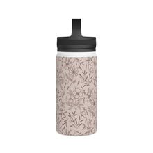 Load image into Gallery viewer, Pink Flower Handle Lid Water Bottle