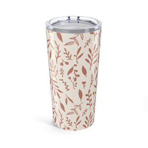 Pink Falling Leaves Travel Mug
