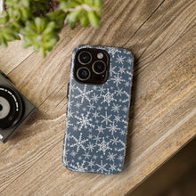 Load image into Gallery viewer, Blue Snowflakes Phone Case