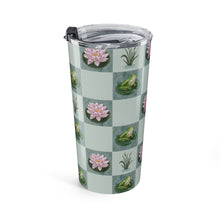 Load image into Gallery viewer, Frog and Lily Pad Checkered Travel Mug