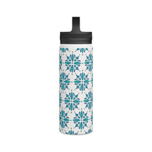 Load image into Gallery viewer, Teal Tile Handle Lid Water Bottle