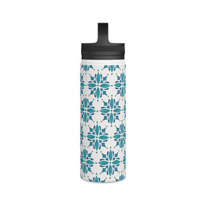 Teal Tile Handle Lid Water Bottle