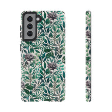 Load image into Gallery viewer, Purple Flowers and Eucalyptus Leaves Phone Case
