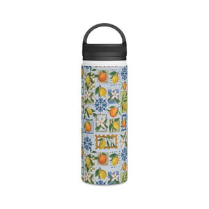 Mediterranean Stamps Handle Lid Water Bottle