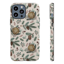 Load image into Gallery viewer, Winter Branches, Berries and Pine Cones Phone Case