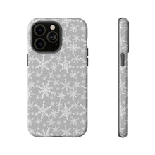 Load image into Gallery viewer, Gray Snowflakes Phone Case