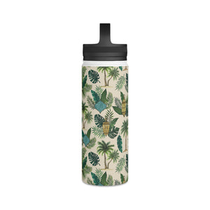 Palms and Lanterns Handle Lid Water Bottle