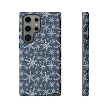 Load image into Gallery viewer, Blue Snowflakes Phone Case