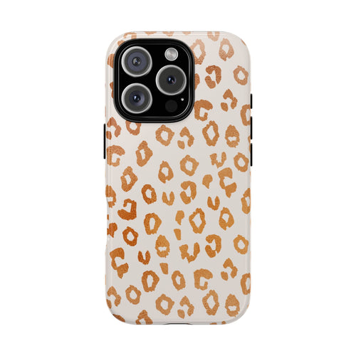 Copper Leopard Print Phone Case