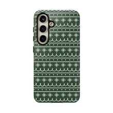Load image into Gallery viewer, Green Snowflake Pattern Phone Case