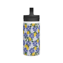 Load image into Gallery viewer, Lemon Tile Handle Lid Water Bottle