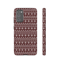 Load image into Gallery viewer, Red Snowflake Pattern Phone Case