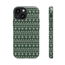 Load image into Gallery viewer, Green Snowflake Pattern Phone Case