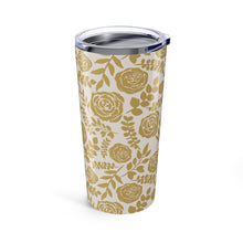 Load image into Gallery viewer, Gold Floral Travel Mug