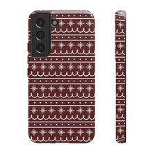 Load image into Gallery viewer, Red Snowflake Pattern Phone Case