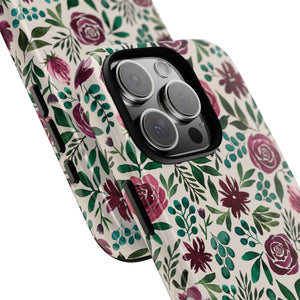 Magenta Floral Eucalyptus Phone Case