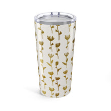 Load image into Gallery viewer, Gold Ink Flower Travel Mug