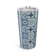 Load image into Gallery viewer, Mediterranean Blue Tile Travel Mug